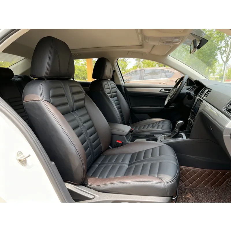 Two-color Genuine Leather Car Seat Cover